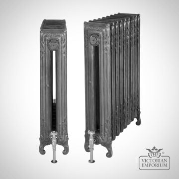 Radiator Cast Iron Traditional Reclaimed Victorian School Old Classic Decorative The Scroll Hand Burnished Angled