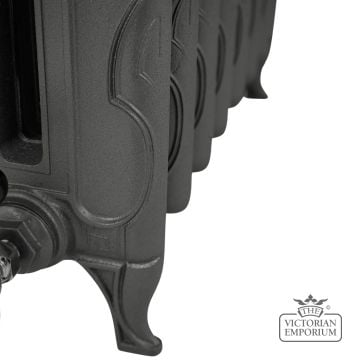 Radiator Cast Iron Traditional Reclaimed Victorian School Old Classic Decorative Liberty 2 Col Close Leg Foundry Grey