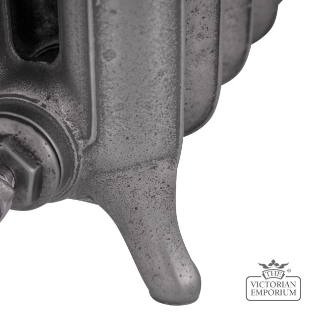 Radiator Cast Iron Traditional Reclaimed Victorian School Old Classic Decorative Peerless 750 Satin Polish Close Leg