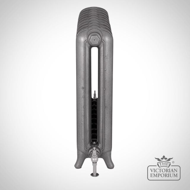 Radiator Cast Iron Traditional Reclaimed Victorian School Old Classic Decorative Peerless 750 Satin Polish End