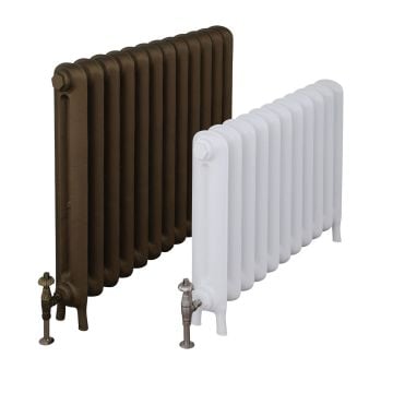 Radiator Cast Iron Traditional Reclaimed Victorian School Old Classic Decorative Princesses 795 610mm Anc Brz And Pwhite