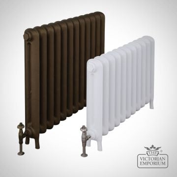 Radiator Cast Iron Traditional Reclaimed Victorian School Old Classic Decorative Princesses 795 610mm Anc Brz And Pwhite 2