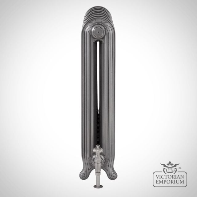 Radiator Cast Iron Traditional Reclaimed Victorian School Old Classic Decorative Tuscany End Hand Burnished Satin Polish