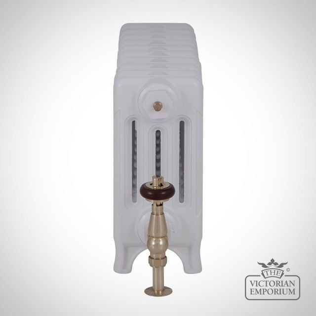 Radiator Cast Iron Traditional Reclaimed Victorian School Old Classic Decorative Victorian 325mm Parchment White1   Remove Bg
