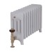 Radiator cast iron traditional reclaimed victorian school old classic decorative victorian 325mm parchment white ang 21 - remove-bg