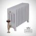 Radiator Cast Iron Traditional Reclaimed Victorian School Old Classic Decorative Victorian 325mm Parchment White Ang 2