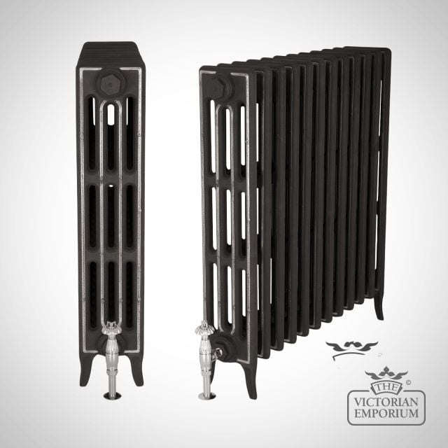 Radiator Cast Iron Traditional Reclaimed Victorian School Old Classic Decorative Victorian 760mm Highlight1   Remove Bg