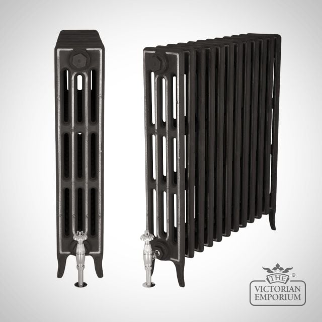 Late Victorian Cast Iron Radiator 4 Columns - 660mm High