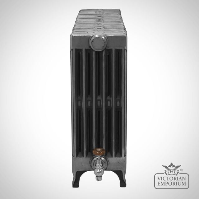 Radiator Cast Iron Traditional Reclaimed Victorian School Old Classic Decorative Victorian 625mm Hand Burnished End1   Remove Bg