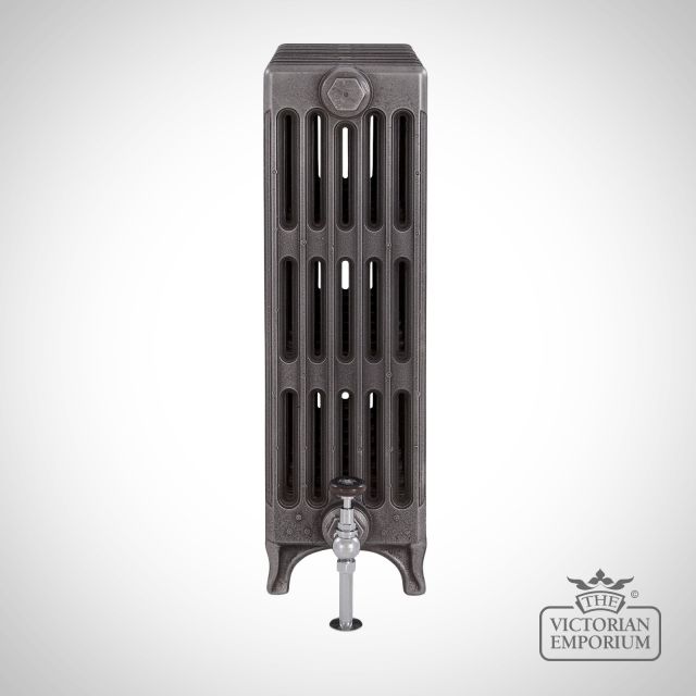 Radiator Cast Iron Traditional Reclaimed Victorian School Old Classic Decorative Victorian 6 Column 740mm Satin Polish End 21   Remove Bg