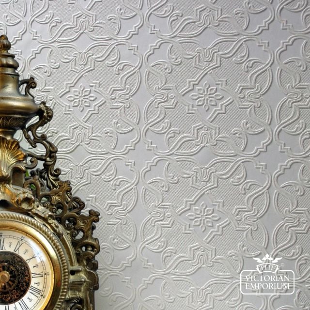 Anaglypta Wallpaper - Maxwell VE671 - Textured Geometric Design