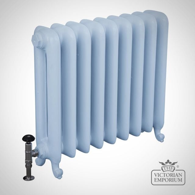 Radiator Cast Iron Traditional Reclaimed Victorian School Old Classic Decorative Duchess 590 Baby Blue