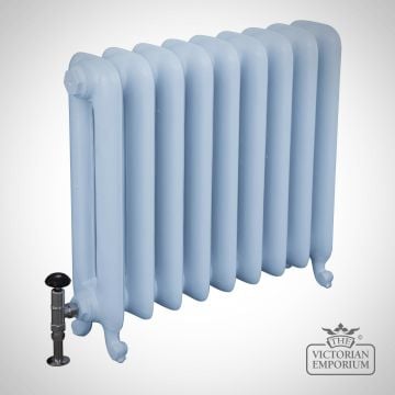 Radiator Cast Iron Traditional Reclaimed Victorian School Old Classic Decorative Duchess 590 Baby Blue