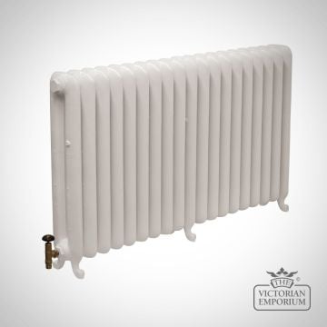 Radiator Cast Iron Traditional Reclaimed Victorian School Old Classic Decorative Duchess Parchment White Ang