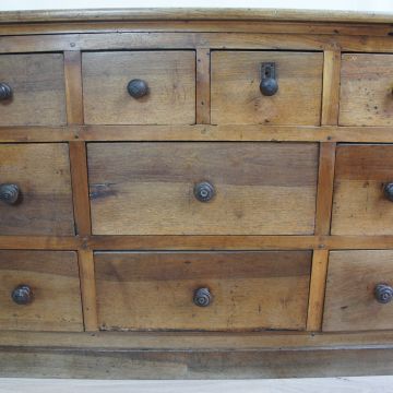 Vintage French 1830 Walnut Shop Counter2