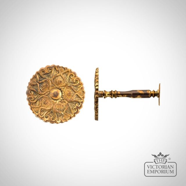 Ornate Filigree Holdbacks Brass