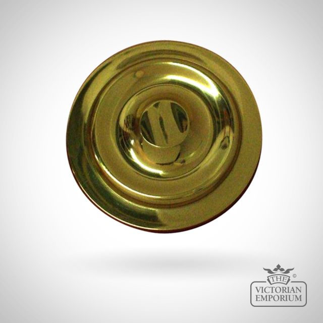 Ridged Brass Curtain Holdback