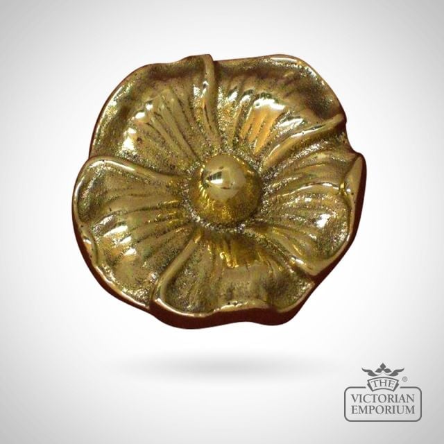 Aster Bloom Brass Curtain Holdback