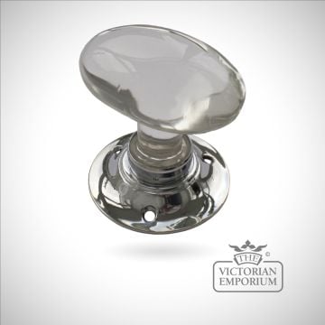 Oval Glass Turning Handle