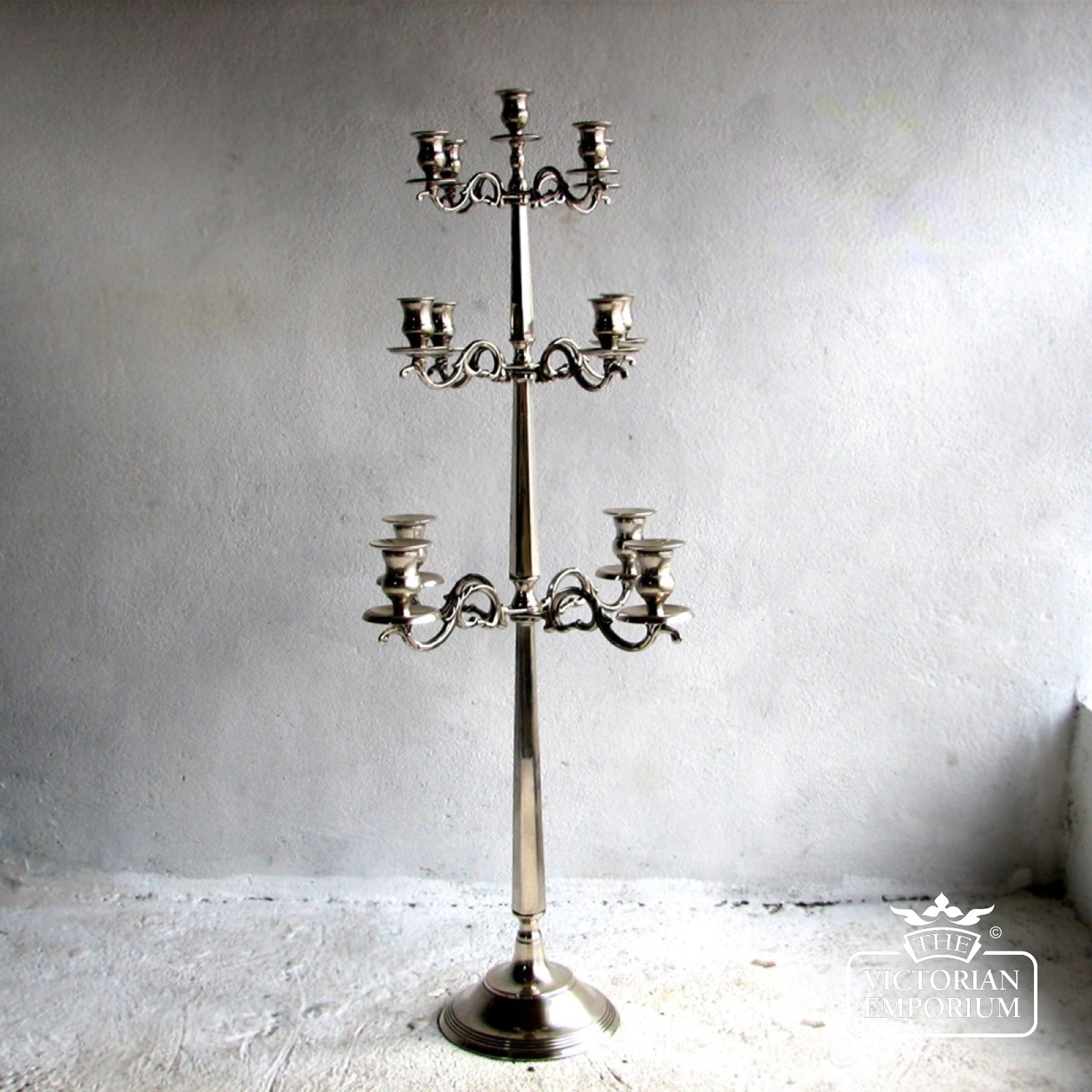 Silver Plated Victorian 13 Candle Candelabra
