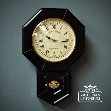 Old Classical Victorian Decorative Drop Dial Wall Clock 01a