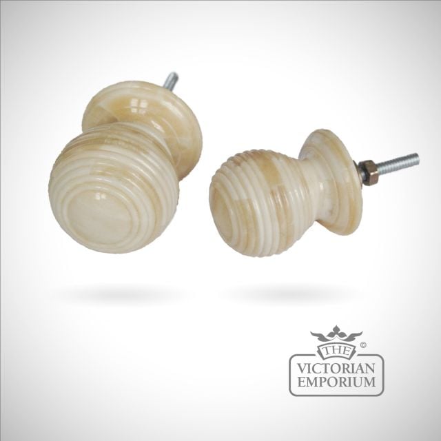 Porcelain Beehive Bone Cupboard Pull