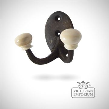 Antique Brass and Bone double hook