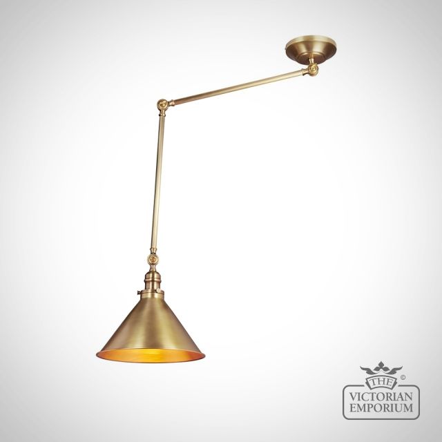 Brass Hanging Angle Poise Ceiling Lamptraditional Lighting Victorian Pvgwpabv3