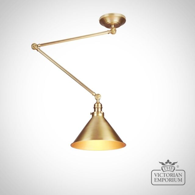 Brass Hanging Angle Poise Ceiling Lamptraditional Lighting Victorian Pvgwpabv4