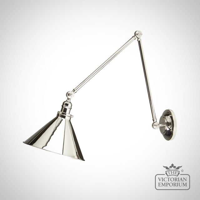 Chrome Wall Angle Poise Lamp Traditional Lighting Victorian Pvgwppnv6