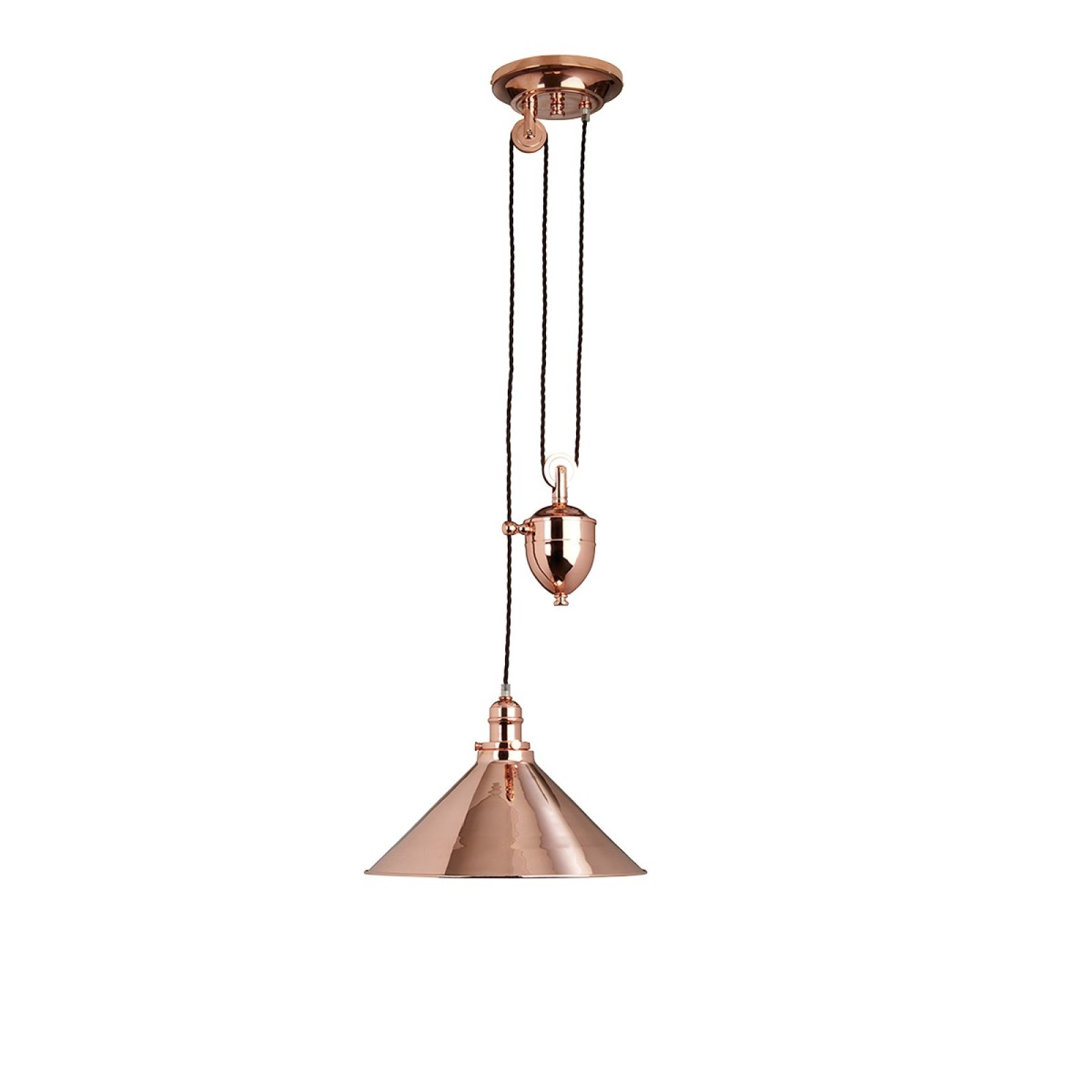Provence rise and fall light in Polished Copper