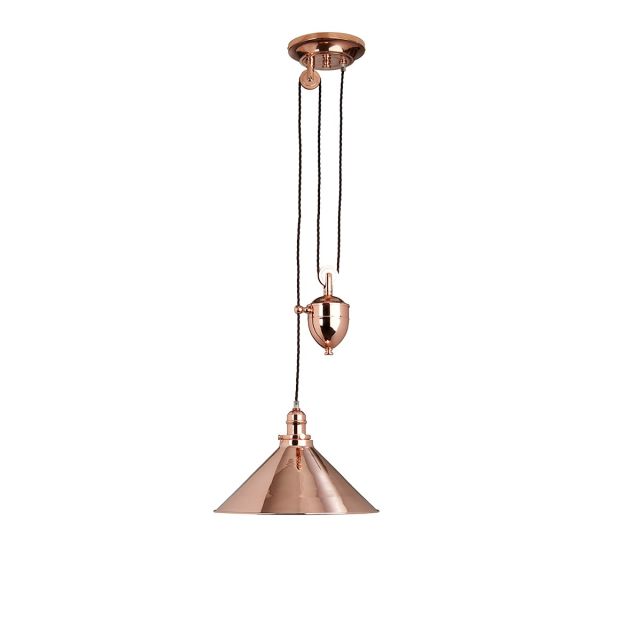 Provence rise and fall light in Polished Copper