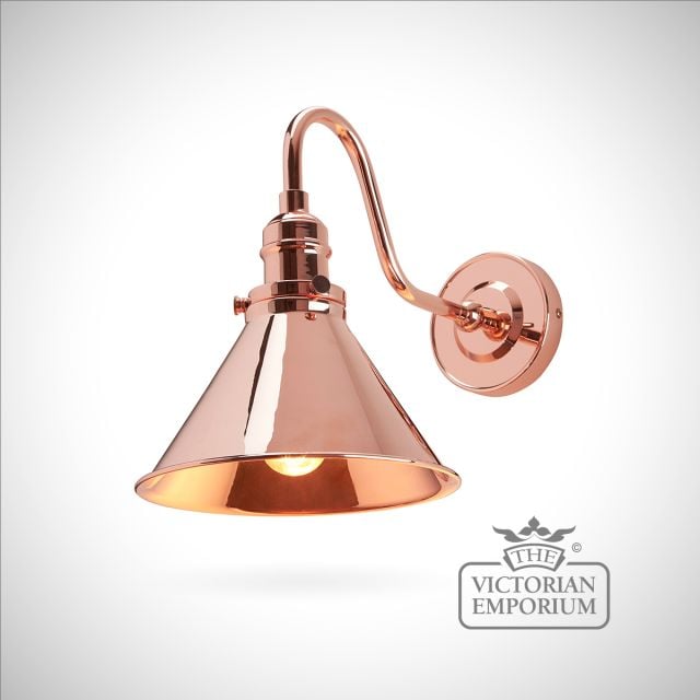 Provence wall light in Polished Copper