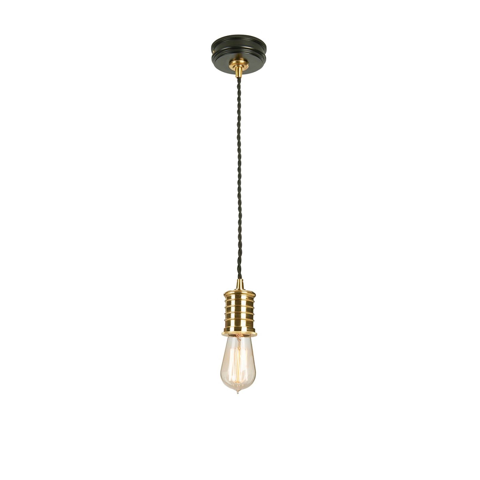 Douillet lamp holder in Black/Polished Brass