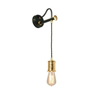 Douillet wall light in Black and Polished Brass