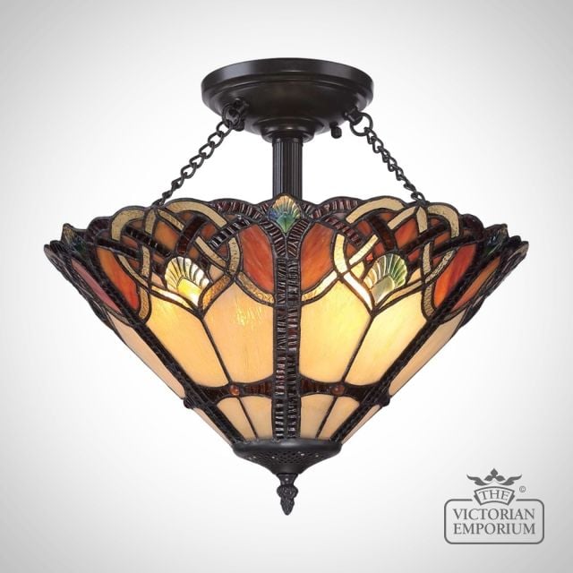 Qz Cambridge  Tiffany Cambridge Semi Flush Pendant Light Sf