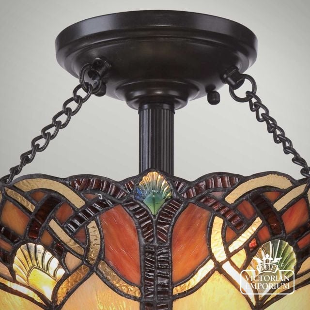 Qz Cambridge  Tiffany Cambridge Semi Flush Pendant Light Sf Detail1