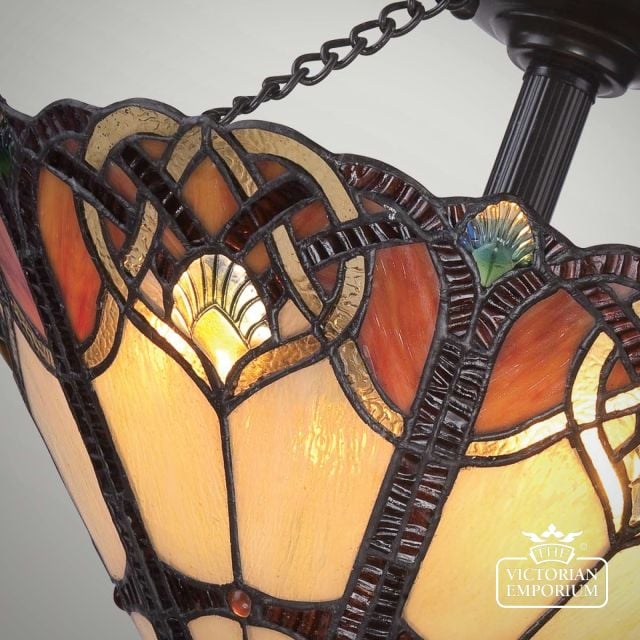 Qz Cambridge  Tiffany Cambridge Semi Flush Pendant Light Sf Detail2