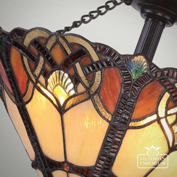 Qz Cambridge  Tiffany Cambridge Semi Flush Pendant Light Sf Detail2