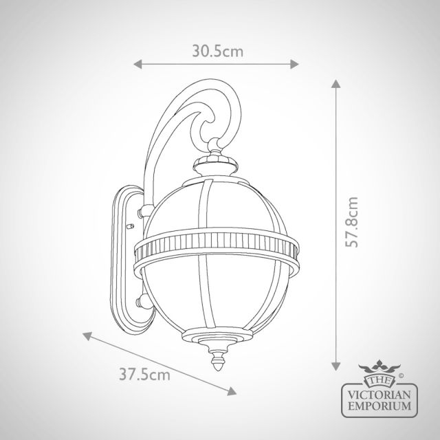 Kl Halleron 2m  Halleron 3 Light Medium Wall Light Londonderry Size 1