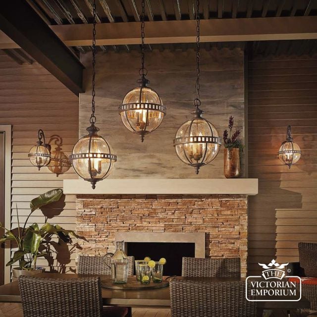 Kl Halleron 8m  Halleron 3 Light Chain Lantern Londonderry Insitu5