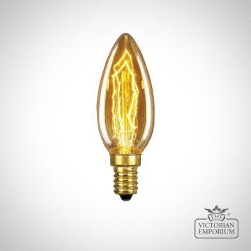 Lamp Carbon Filament Light Bulb Candle Candelabra X Ses E14 Pfm3060we14cdl