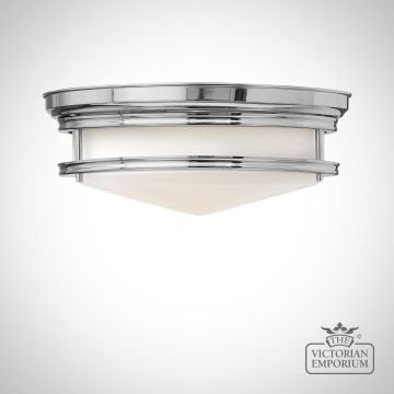 Chrome Flush Mount Light Hadley Bath