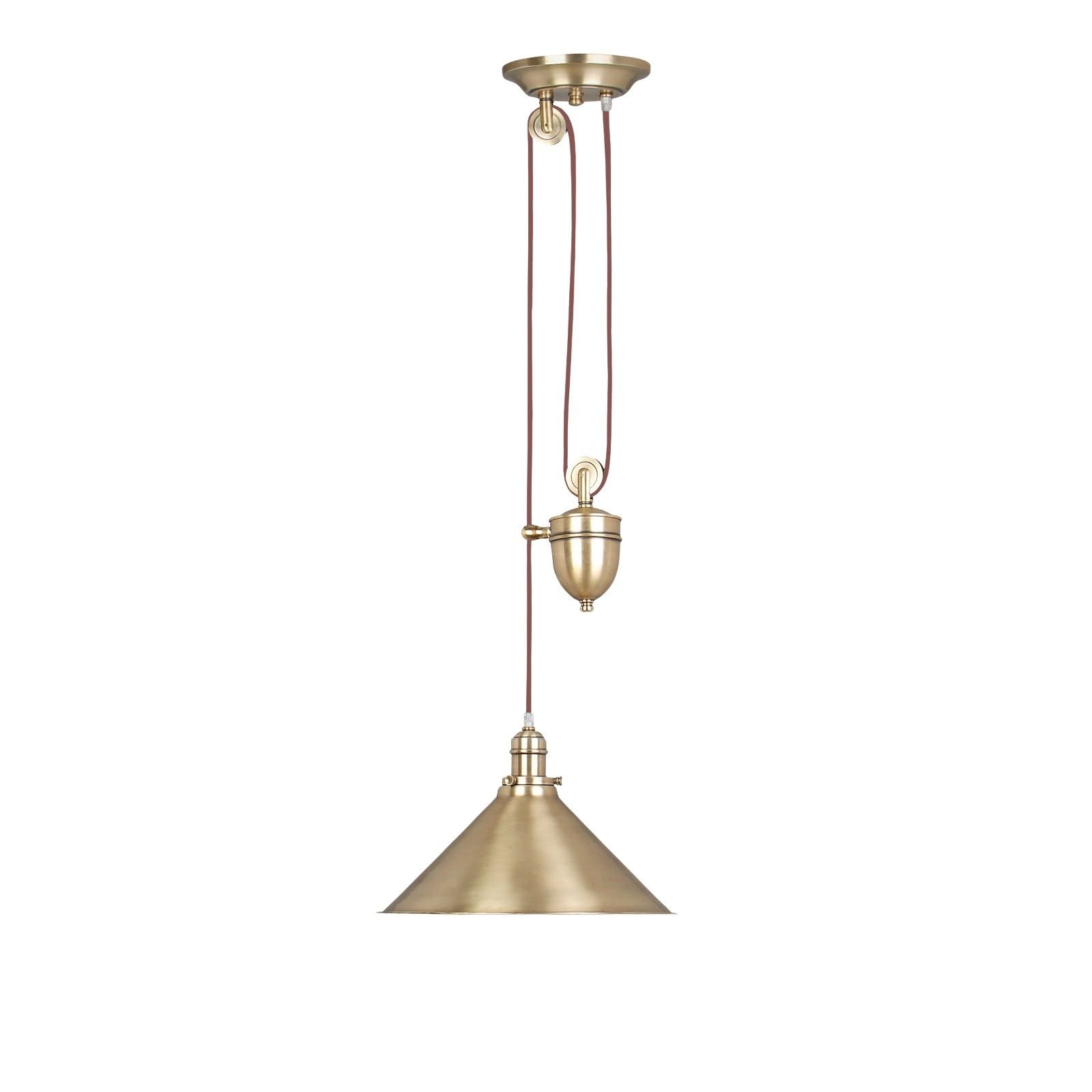 Provence rise and fall light in Aged Brass