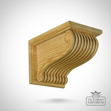 Pn809 Large Reeded Ceiling Corbel With Capping Carved From Pine Fireplace Surround Shelf Support Bracket