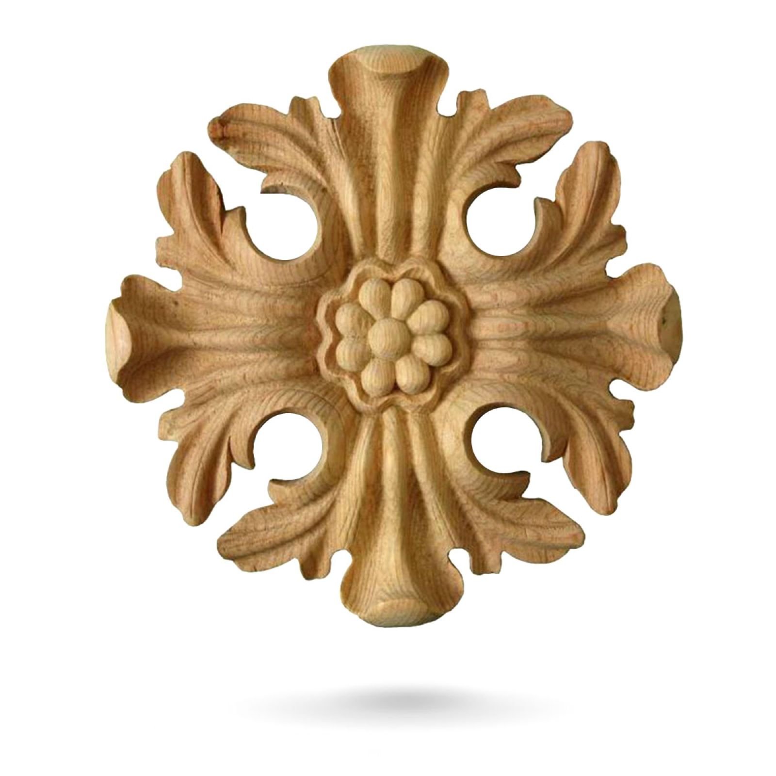 Decorative wooden ceiling rose/circular flower feature