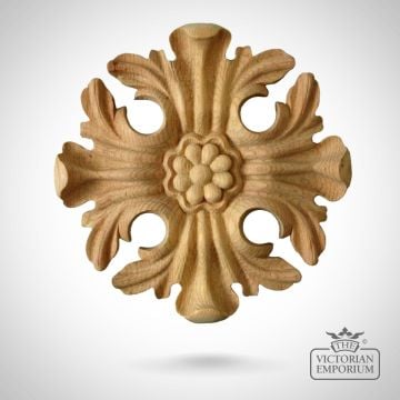 Decorative wooden ceiling rose/circular flower feature