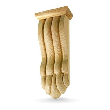 Pn392 Victorian Style Reeded Corbel Pine Hand Carving Fireplace Surround Shelf Support Bracket