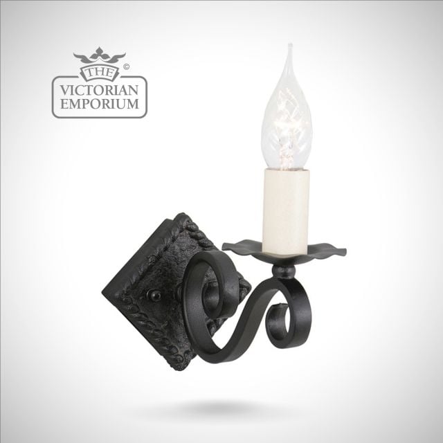 Rectory single wall sconce with diamond shaped fitting