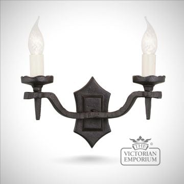 Rectory single wall sconce with diamond shaped fitting